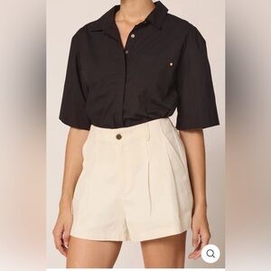 Cleobella Austin Cotton Trouser Short in Cream - Size 29 - NWOT